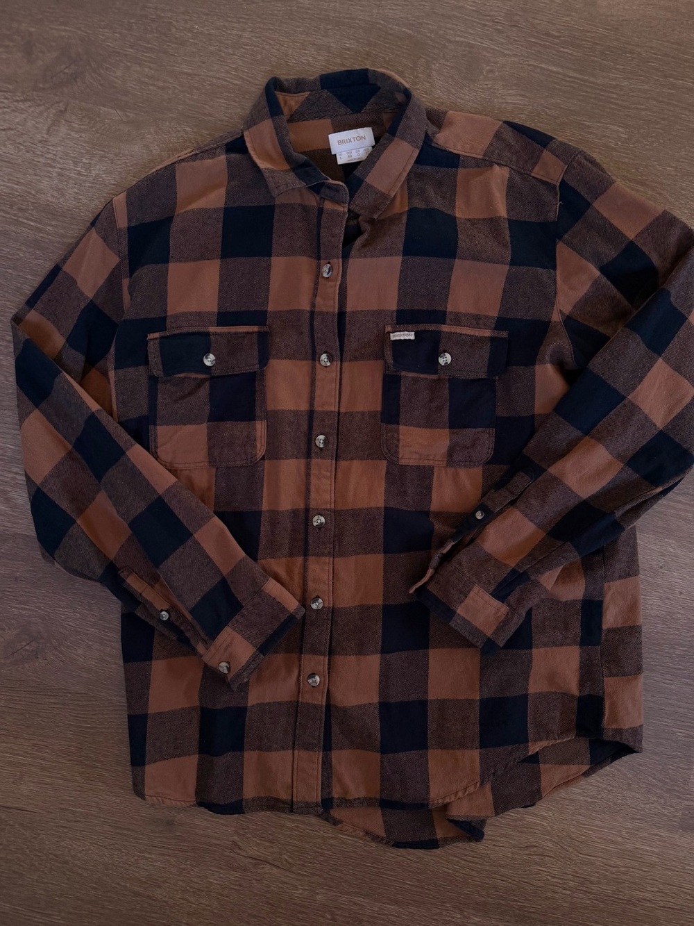Brixton Brown and Black Buffalo Check Button-Down Shirt
